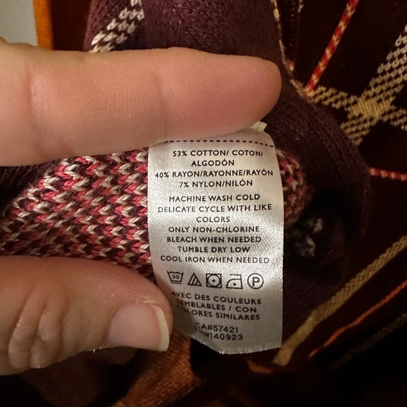 LOFT petite holiday sweater poncho turtleneck new‎ with tags size XS - Picture 5 of 6